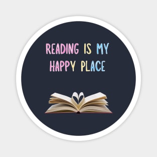 Reading is my happy place Magnet